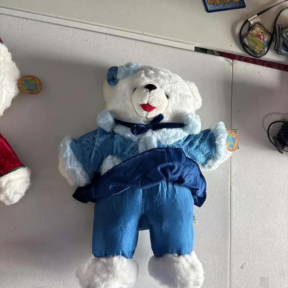 Earth Rite Save Our Earth Now White Polar Bear Plush Blue Outfit Stuffed Animal